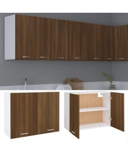 Mobile Pensile Rovere Marrone 80x31x60 cm in Legno Multistrato