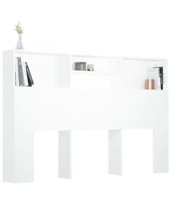 vidaXL Testiera con Contenitore per Letto - Bianco 160 cm