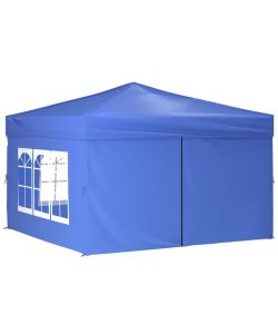 Tenda per Feste Pieghevole con Pareti Laterali Blu 3x3 m