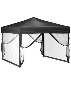 Tenda per Feste Pieghevole con Pareti Laterali Antracite 3x3 m