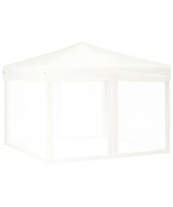 Tenda per Feste Pieghevole con Pareti Laterali Bianco 3x3 m