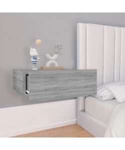 Comodini Pensili Grigio Sonoma 2pz 40x30x15cm Legno Multistrato