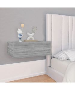 Comodini Pensili Grigio Sonoma 2pz 40x30x15cm Legno Multistrato