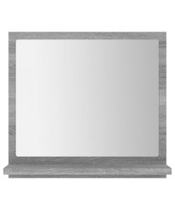 Specchio da Bagno Grigio Sonoma 40x10,5x37 cm Legno Multistrato