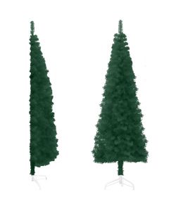 Albero Natale Artificiale Sottile a Met Supporto Verde 240 cm