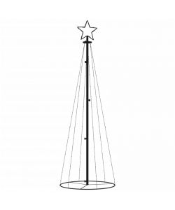 Albero di Natale a Cono Bianco Caldo 108 LED 70x180 cm