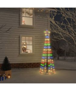 Albero di Natale a Cono Colorato 108 LED 70x180 cm