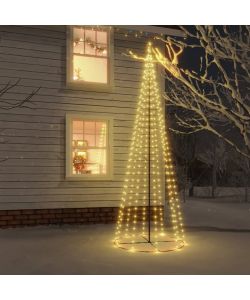 Albero di Natale a Cono Bianco Caldo 310 LED 100x300 cm