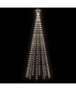 Albero di Natale a Cono Bianco Freddo 310 LED 100x300 cm