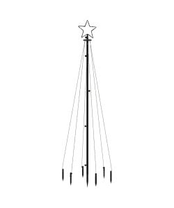 Albero di Natale con Puntale Colorato 108 LED 180 cm