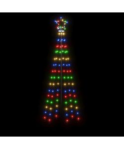 Albero di Natale con Puntale Colorato 108 LED 180 cm