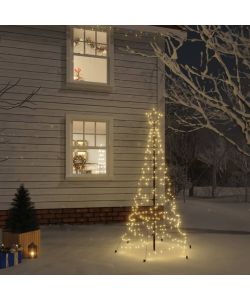 Albero di Natale con Puntale Bianco Caldo 200 LED 180 cm