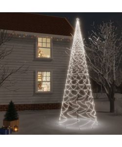 Albero di Natale con Puntale Bianco Freddo 3000 LED 800 cm