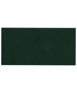 Pannelli Murali 12 pz Verde Scuro 30x15 cm Velluto 0,54 mq