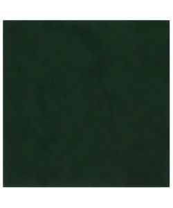 Pannelli Murali 12 pz Verde Scuro 60x15 cm Velluto 1,08 mq 343809