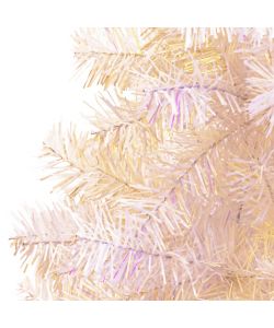 Albero di Natale Artificiale Punte Iridescenti Bianco 180cm PVC