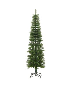 Albero di Natale Artificiale Sottile con Base 180 cm PE