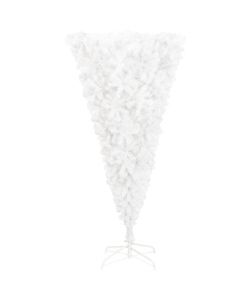 Albero di Natale Artificiale Capovolto con Base Bianco 180 cm