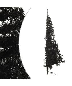 Albero di Natale Artificiale a Met con Base Nero 120 cm PVC