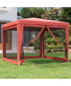 Tenda per Feste con Pareti Laterali in Rete 3x3 m HDPE