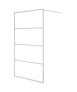 Parete Doccia Walk in Argento 115x195 cm Vetro Trasparente ESG