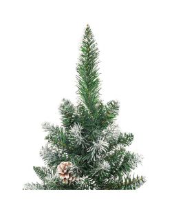 Albero di Natale Artificiale Sottile con Base 180 cm PVC