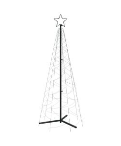 Albero di Natale a Cono Bianco Freddo 200 LED 70x180 cm