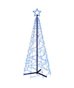 Albero di Natale a Cono Blu 200 LED 70x180 cm