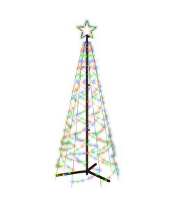 Albero di Natale a Cono Colorato 200 LED 70x180 cm