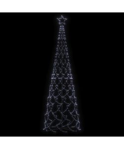 Albero di Natale a Cono Bianco Freddo 500 LED 100x300 cm