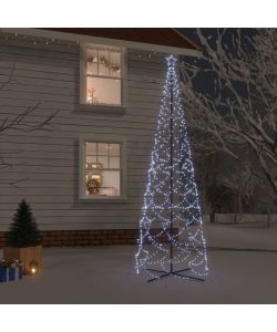 Albero di Natale a Cono Bianco Freddo 1400 LED 160x500 cm