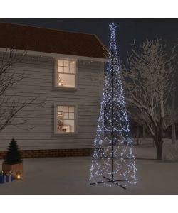 Albero di Natale a Cono Bianco Freddo 3000 LED 230x800 cm