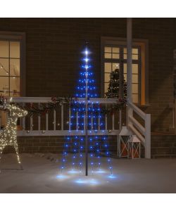 Albero di Natale Pennone Blu 108 LED 180 cm