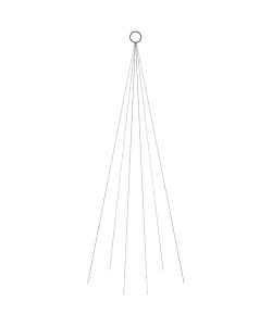 Albero di Natale Pennone Blu 108 LED 180 cm