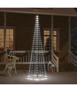 Albero di Natale Pennone Bianco Freddo 310 LED 300 cm