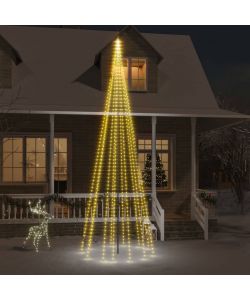 Albero di Natale Pennone Bianco Caldo 732 LED 500 cm