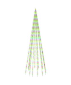 Albero di Natale Pennone Colorato 732 LED 500 cm