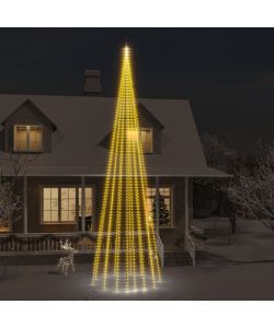 Albero di Natale Pennone Bianco Caldo 1134 LED 800 cm