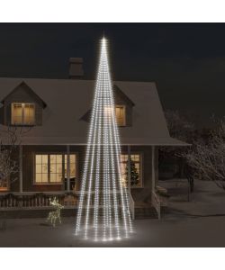 Albero di Natale Pennone Bianco Freddo 1134 LED 800 cm