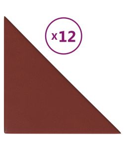 Pannelli Murali 12 pz Rosso Vino 30x30 cm in Similpelle 0,54 mq