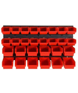  Set da Officina 30 pz Rosso e Nero 77x39 cm in Polipropilene