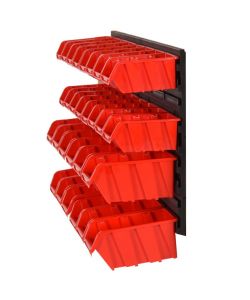  Set da Officina 30 pz Rosso e Nero 77x39 cm in Polipropilene