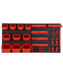  Set da Officina 35 pz Rosso e Nero 77x39 cm in Polipropilene