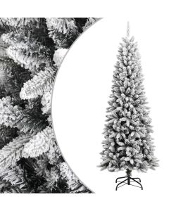 Albero di Natale Artificiale con Neve Floccata 240 cm PVC e PE