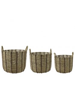 Cesta tonda in grass naturale grande