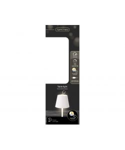 Lumineo Lampada da Tavolo LED Bianca - Luce Ricaricabile - 27cm