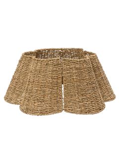 Cesta copri base albero Natale 72x28 cm colore naturale alga marina