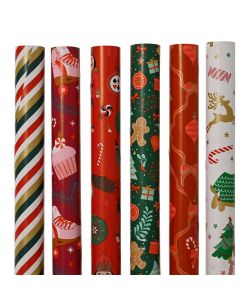 Rotolo Carta Regalo Multicolore 70x200 cm - 6 Design Assortiti