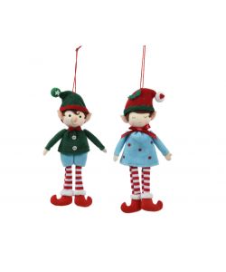 Decoris Elfo Natalizio - Decorazione Albero di Natale - 8x3x17cm