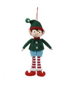 Decoris Elfo Natalizio - Decorazione Albero di Natale - 8x3x17cm